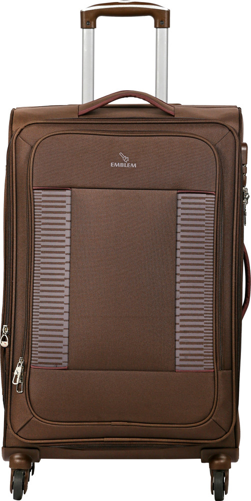 Emblem Supreme 20 Trolley Bag suitcase 4 wheel spinner soft Luggage with Expandable Expandable Cabin Suitcase 4 Wheels 20 inch Brown Price in India Flipkart