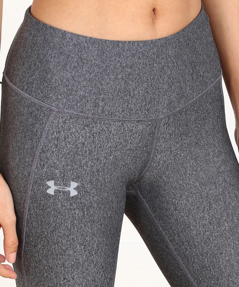 UNDER ARMOUR Solid Women Grey Tights - Buy UNDER ARMOUR Solid