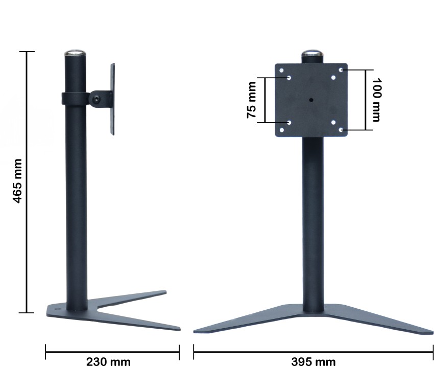 safwe Monitor Stand - Desktop Display Stand with Height Adjustable Monitor  Mount up to 14 - 32inch PC Monitor 100x100 & 75x75 & 50x50mm VESA (Black) Desk  Mount Monitor Arm Price in