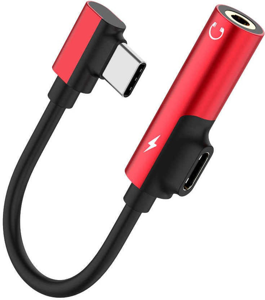 Meyaar Red Multicolor Usb Type C To 3.5mm Jack Type C Audio