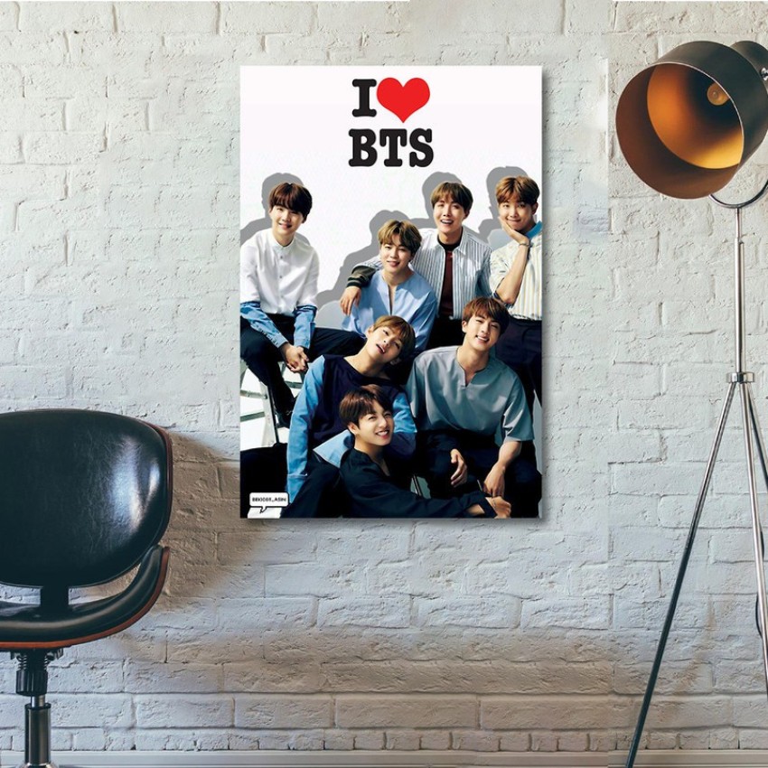 BTS - Poster Bangtan Boys in bianco e nero, dimensioni 91,5 x 61 cm +  cornice intercambiabile, Shinsuke® Maxi MDF faggio, disco acrilico :  : Casa e cucina