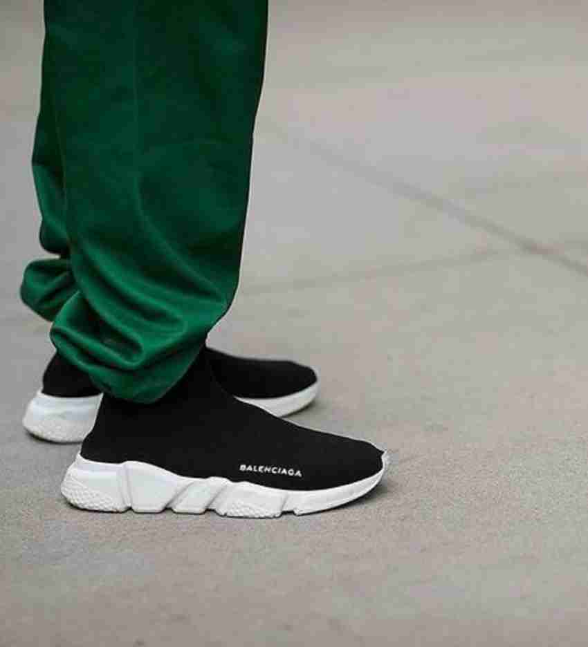 Men's Speed Recycled Knit Sneaker in Black
