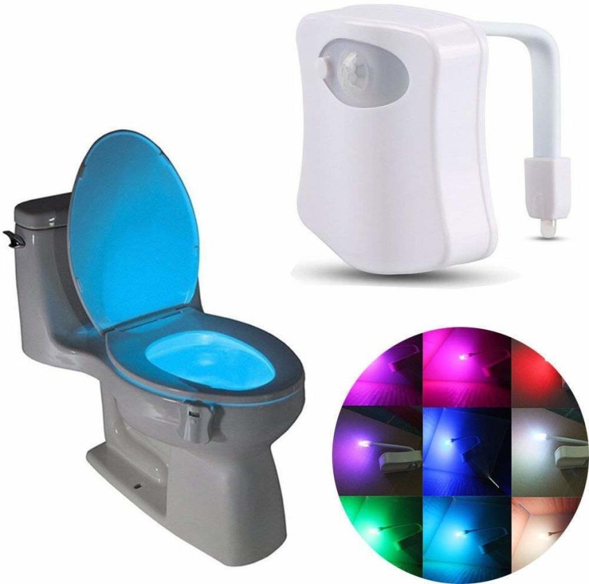 8/16 Colors New Toilet Bowl Night Light, Motion Activated Led Hanging Toilet  Light, Creative Nightlight