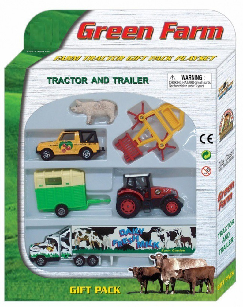 Old macdonald farm tractor & trailer set new arrivals