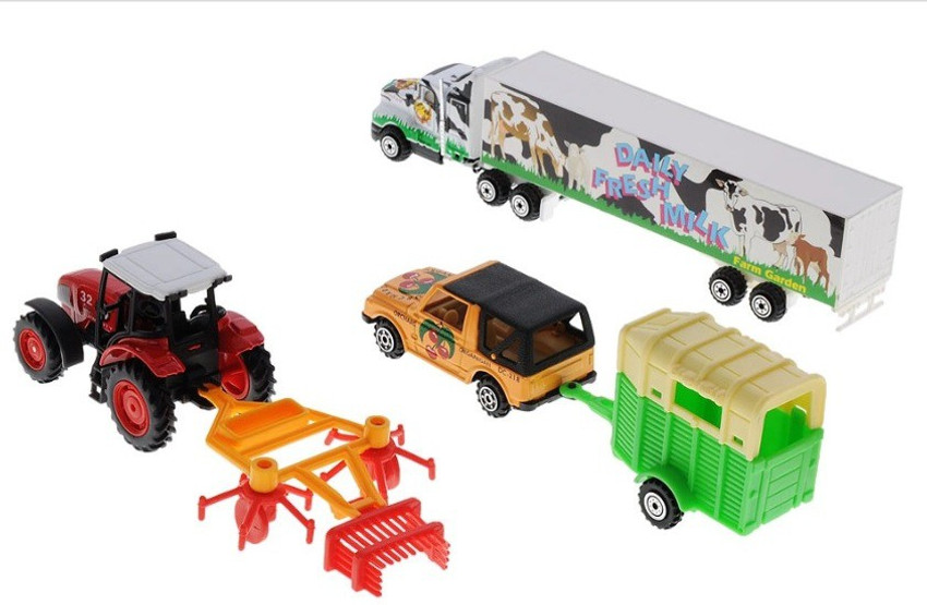 Old macdonald farm shop tractor trailer set