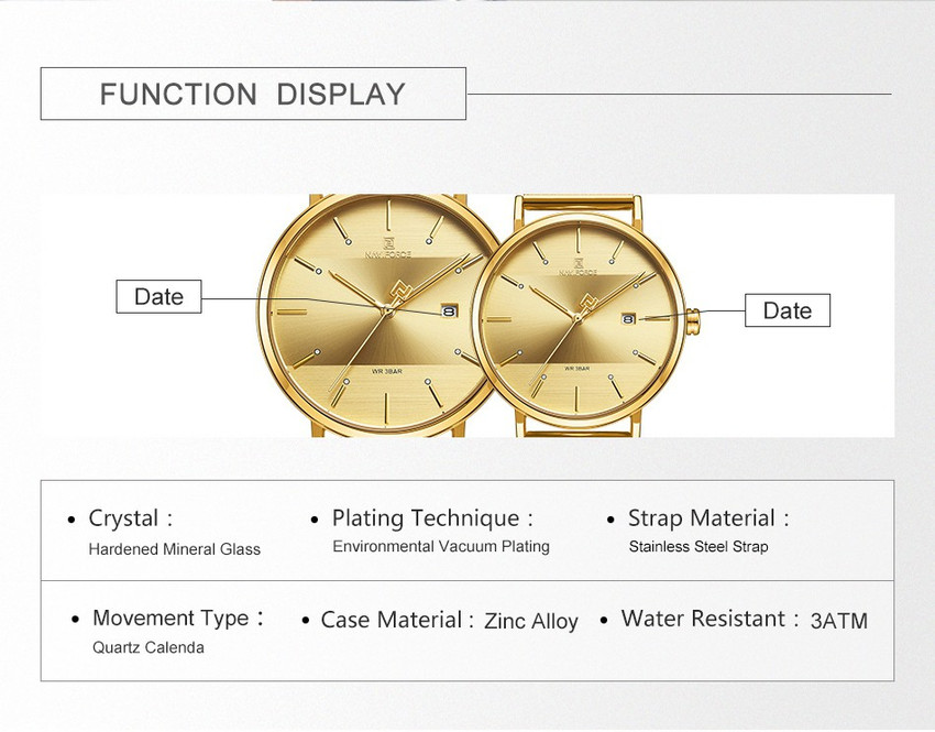 Naviforce couple watch shop