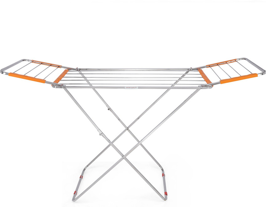 PROJAIN STEEL Steel Floor Cloth Dryer Stand SS RODE BED ORANGE