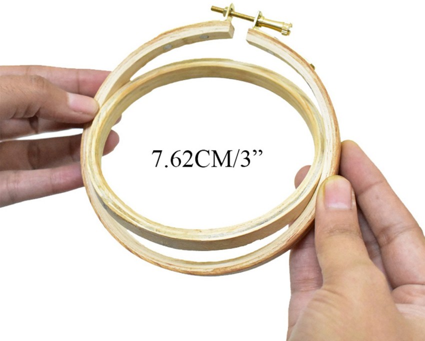 Embroiderymaterial 3 inch Round Wooden Embroidery Hoop Frame with Brass  Metal Screw (1 Piece) Embroidery Hoop Price in India - Buy  Embroiderymaterial 3 inch Round Wooden Embroidery Hoop Frame with Brass  Metal