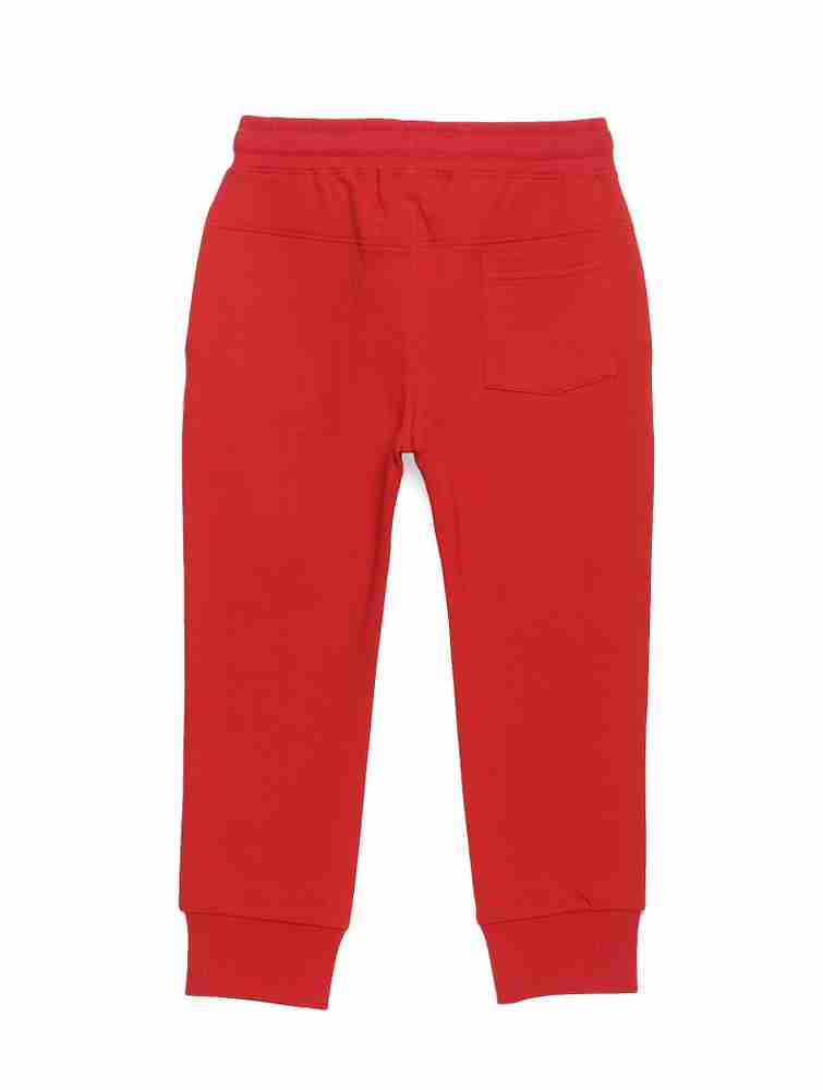 Boys red track pants cheap