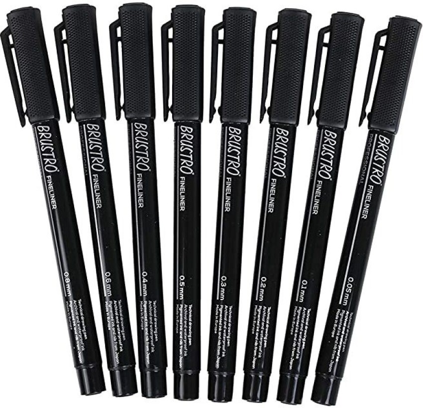 Brustro Technical Drawing Pens Black 0.1