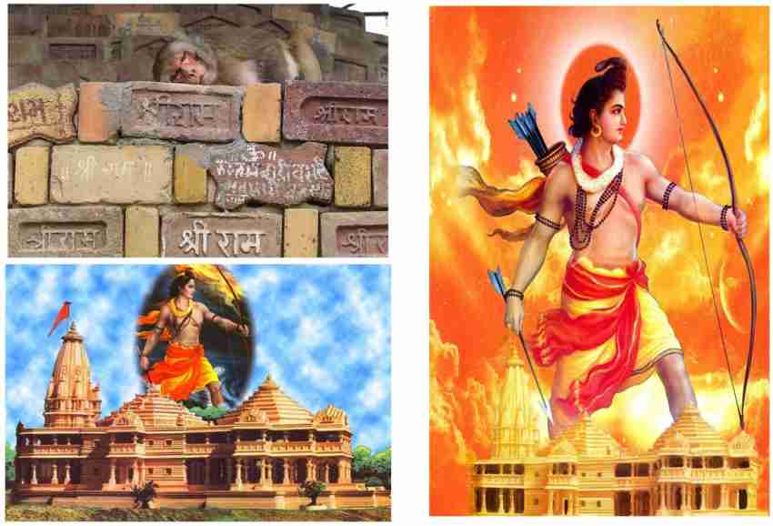 Wall Poster Combo| Ayodhya Ram Mandir & Blue Print Poster Combo | Ram  Mandir Decorative poster|High Resolution 300 GSM- (18x12) Paper Print -  Decorative posters in India - Buy art, film, design,