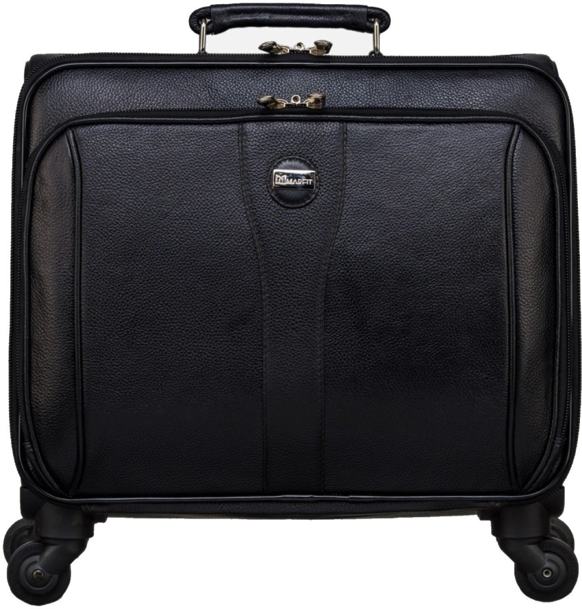 Leather overnighter trolley new arrivals