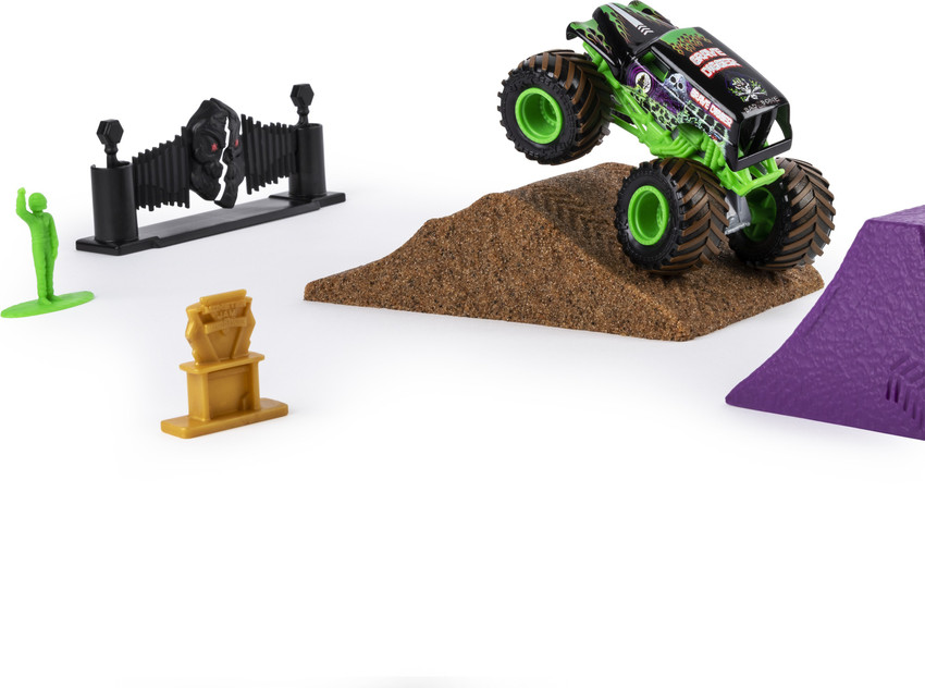 Monster Jam Kinetic Dirt Deluxe Set Grave Digger for Kids 5