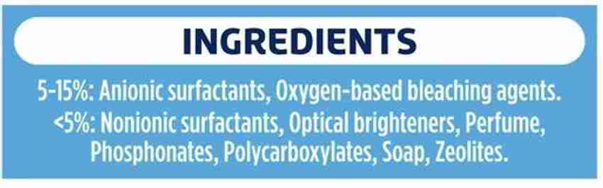 Phosphonates in outlet washing powder