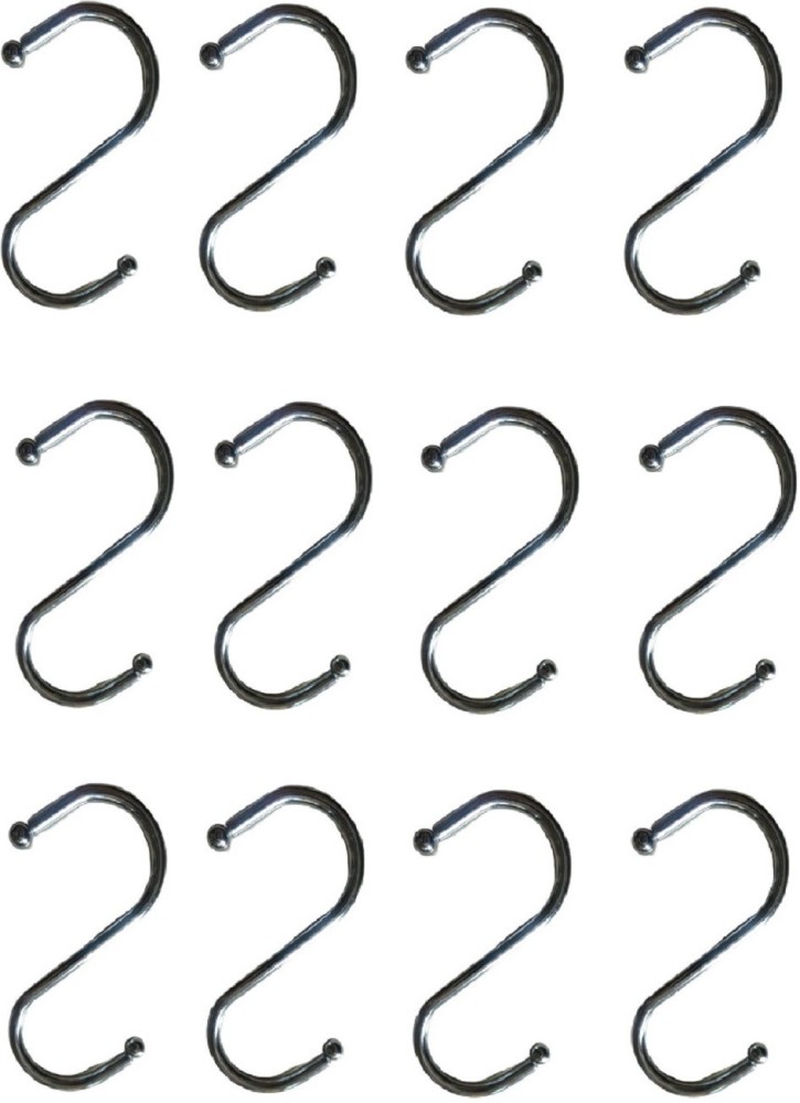 Q1 Beads Stainless steel S-Shaped 3-inch Hooks hanger for Kitchen Hangers  Bathroom/Bedroom/shop/showroom Storage Room Office Outdoor Multiple uses  Hook 12 Price in India - Buy Q1 Beads Stainless steel S-Shaped 3-inch Hooks