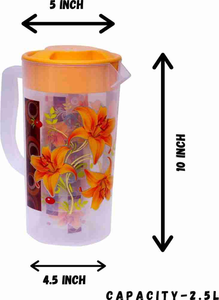 Glass Jug with Lid 1.5Ltr - Transparent 1 pc