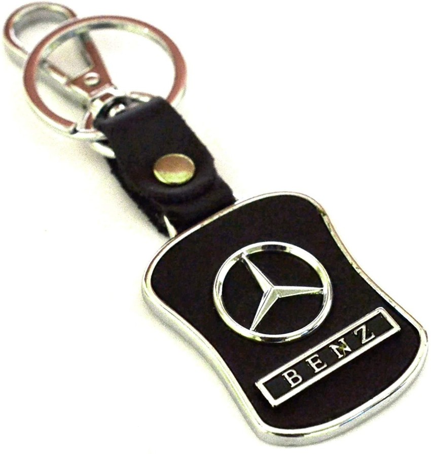 Mithi Leather Mercedes Benz Car Bike Key Ring with Hook Imported