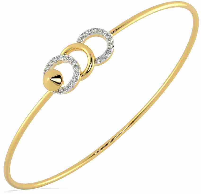 MALABAR GOLD DIAMONDS Mine Diamond Bangle ASBABG02807 Yellow