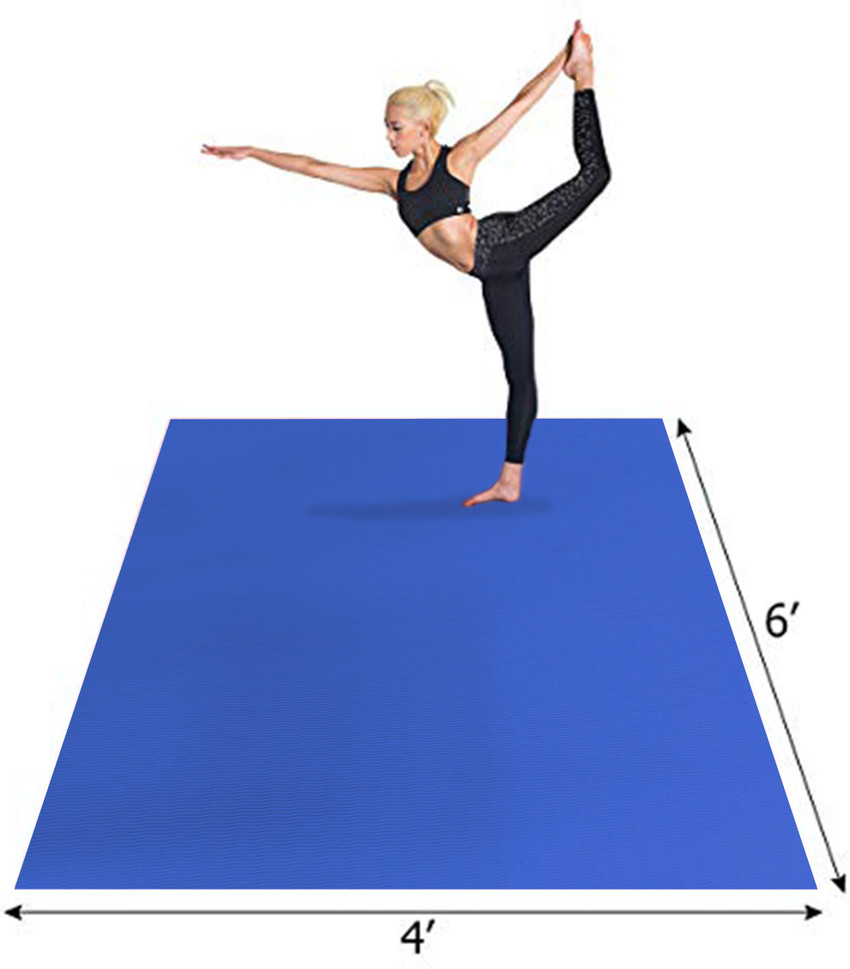 AS OVERSEAS 6mm Exercise Mat for Gym Exercise 4X6 Feet BLUE