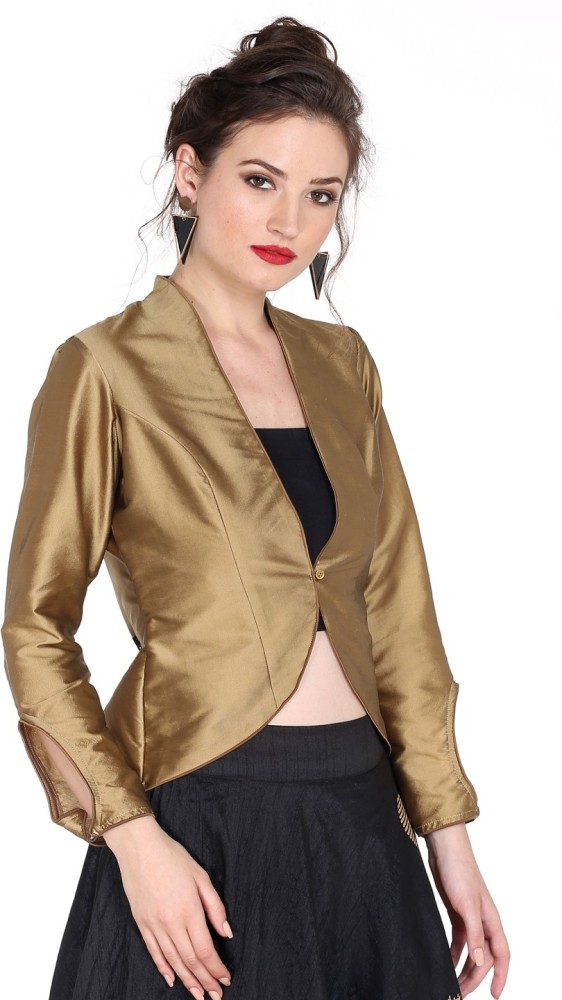 IRA SOLEIL Casual Full Sleeve Solid Women Gold Top - Buy IRA