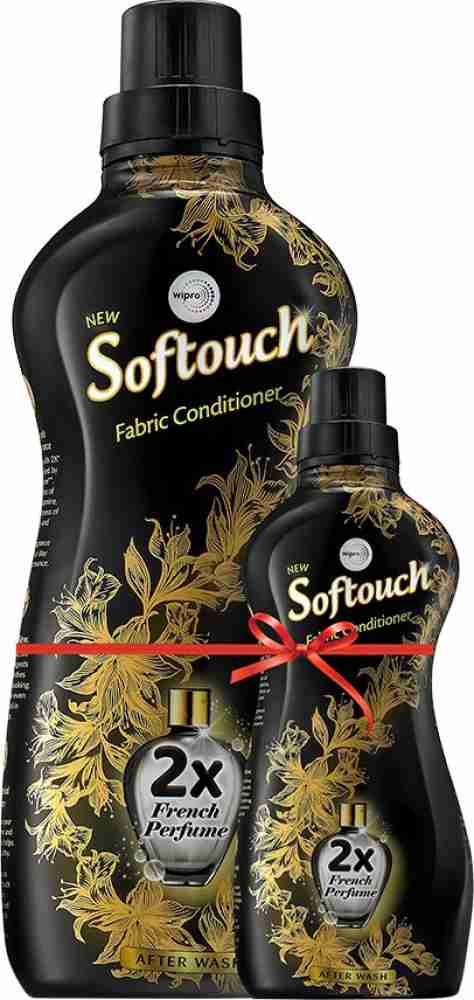 Softouch 2X French Perfume Fabric Conditioner with French Rose & Jasmine, After Wash Liquid Fabric Softener with Long-Lasting Fragrance, Suitable for  All Clothes