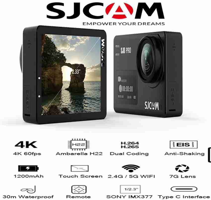 Sj8Pro 4K60Fps Action Camera, 20MP UHD Underwater 131FT Waterproof