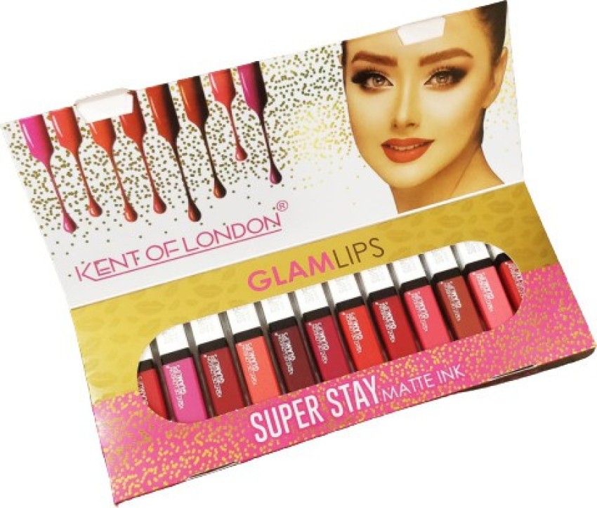 Kent Of London Glam Lips Super Stay Matte Ink- Set Of 12 Pcs