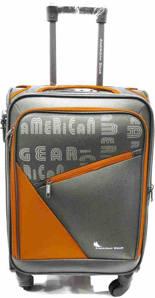 American Gear Trolley Bag Expandable Cabin Suitcase 4 Wheels 20 inch Grey Price in India Flipkart