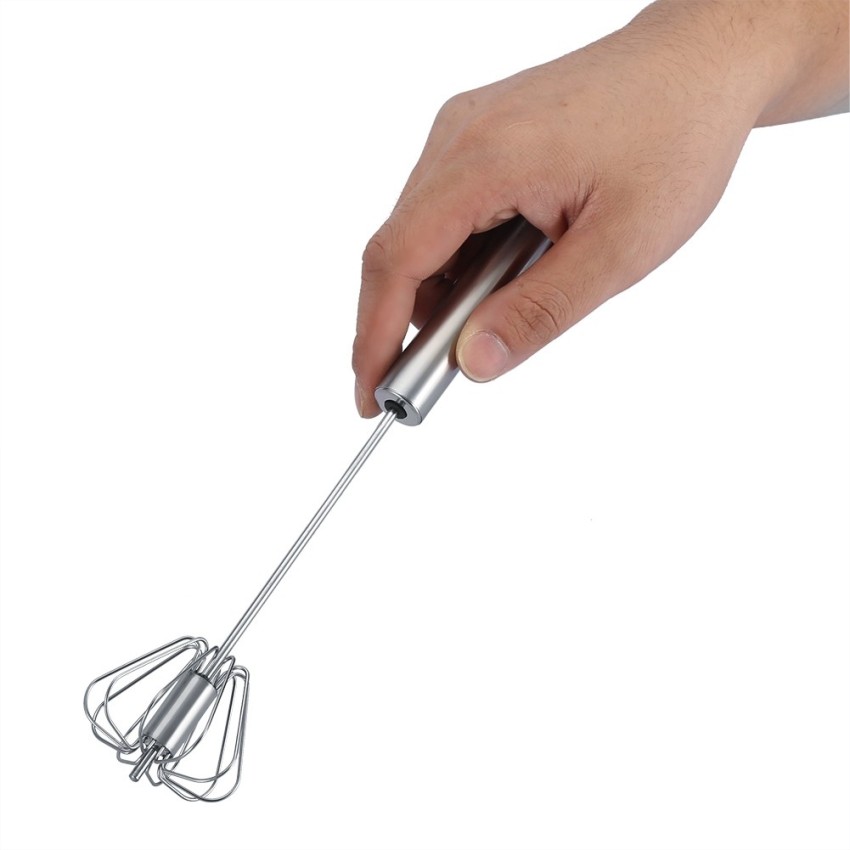 12 Inch Stainless Steel Semi-Automatic Whisk Handhold Push-Type Egg Beater  for H