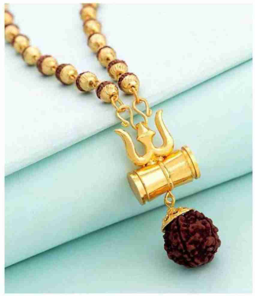 Gold chain in on sale rudraksh