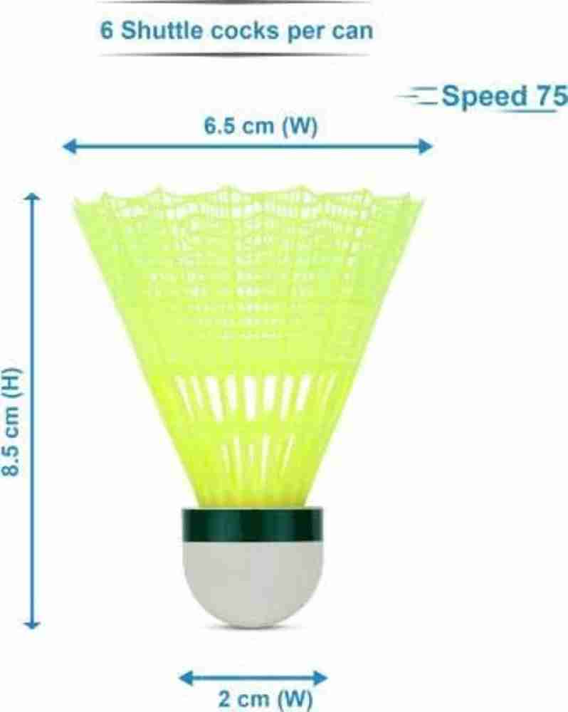 Badminton shuttlecock shop dimensions