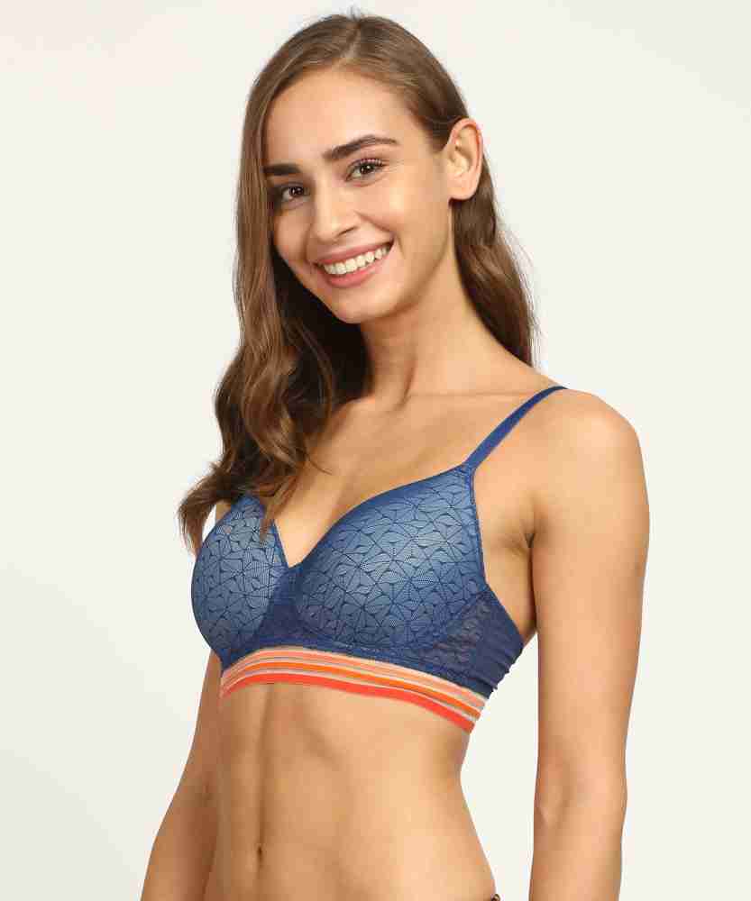 Buy Zivame Blue Under Wired Padded Demi Cup Bra for Women Online