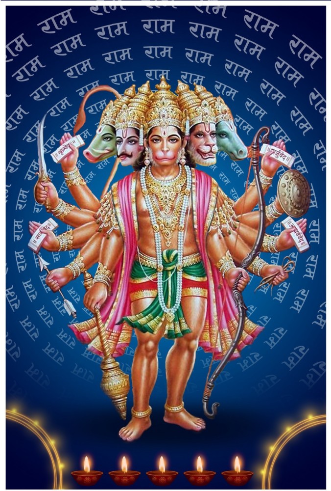 Panchmukhi Hanuman Wallpapers - Top Free Panchmukhi Hanuman Backgrounds -  WallpaperAccess