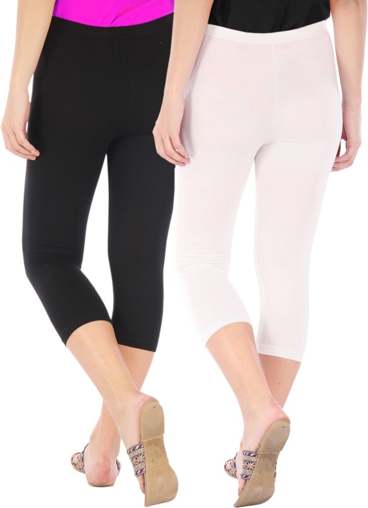 Buy That Trendz Capri Leggings Women Black, White Capri - Buy Buy That  Trendz Capri Leggings Women Black, White Capri Online at Best Prices in  India
