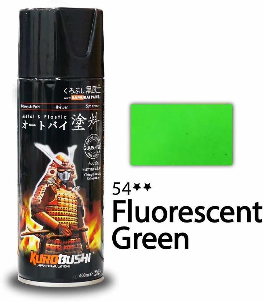 Neon green spray shop paint for plastic