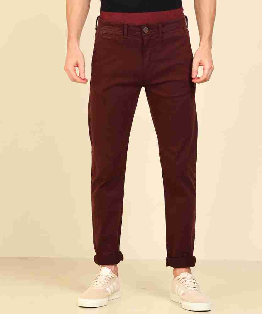 LEE Slim Fit Men Red Trousers - Buy LEE Slim Fit Men Red Trousers Online at  Best Prices in India
