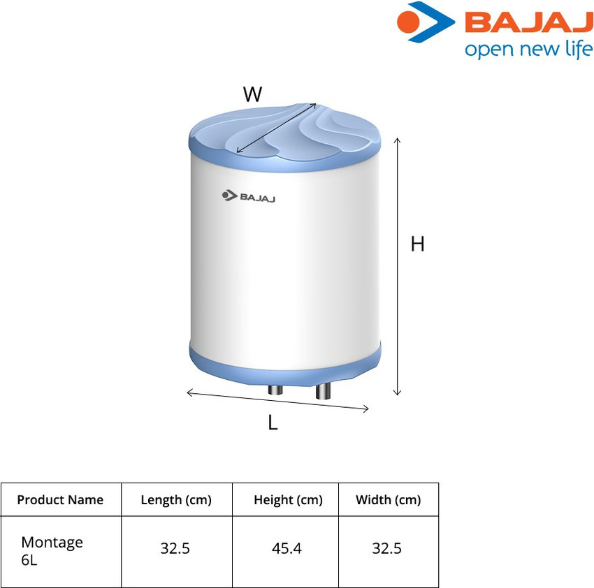 BAJAJ 6 L Storage Water Geyser (Montage, White) Price in India - Buy BAJAJ  6 L Storage Water Geyser (Montage, White) online at Flipkart.com