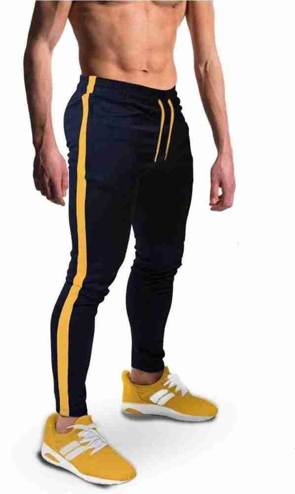 Blue and top yellow track pants