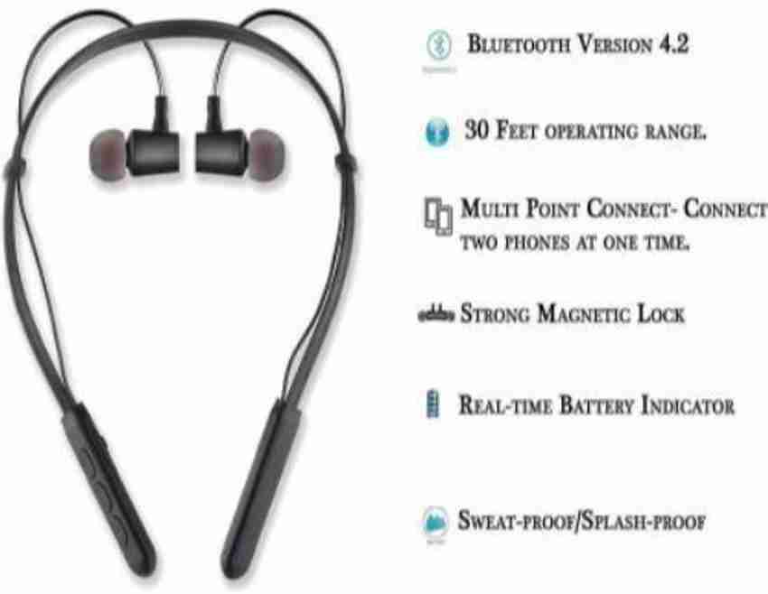 MS SERIES B11 Wireless Sports Neckband with Mic Bluetooth Headset