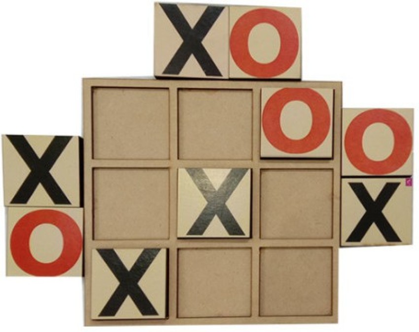  WE Games Tic-tac-Toe Wooden Board Game : Toys & Games