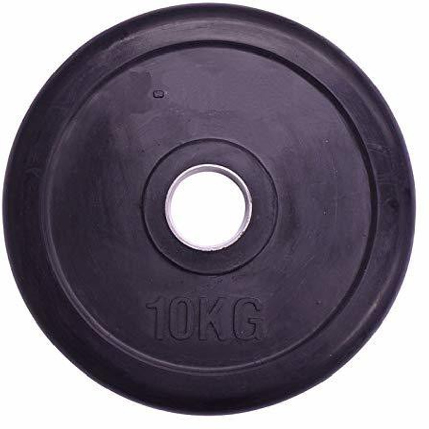 SanR 10 kg Olympic Rubber single Weight Plate 10kg Home Gym Combo