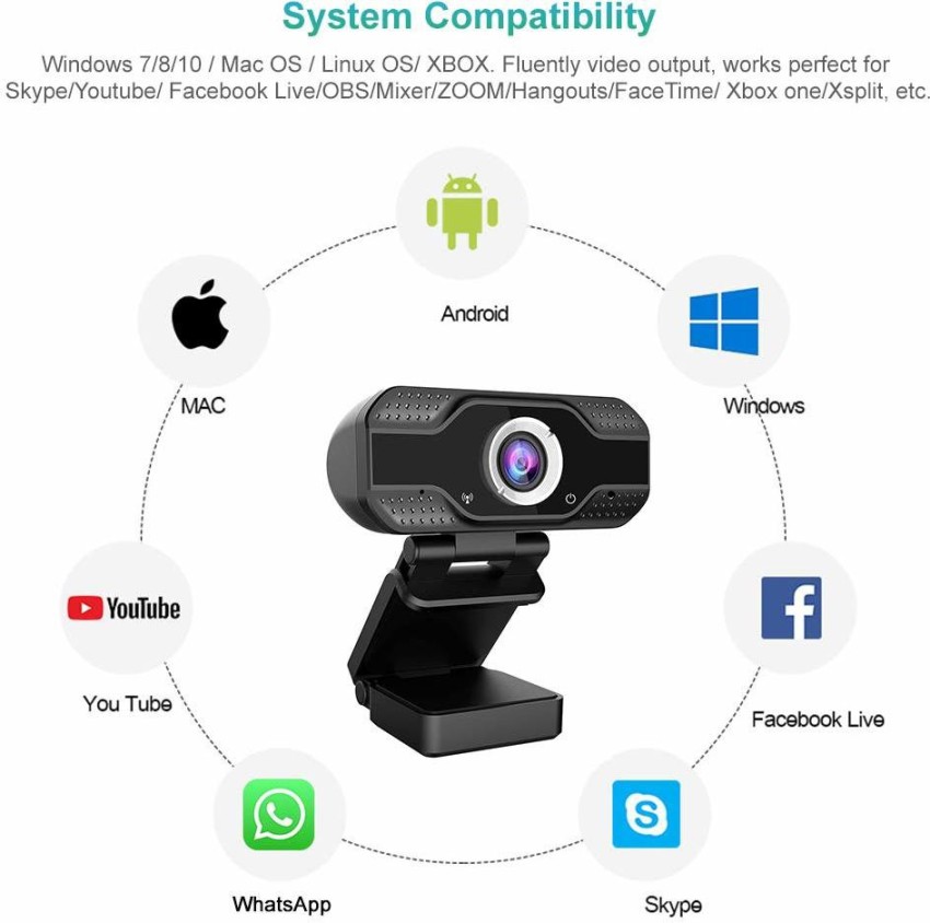 Camara Web 720p Para Pc Laptop Web Cam Con Microfono Windows