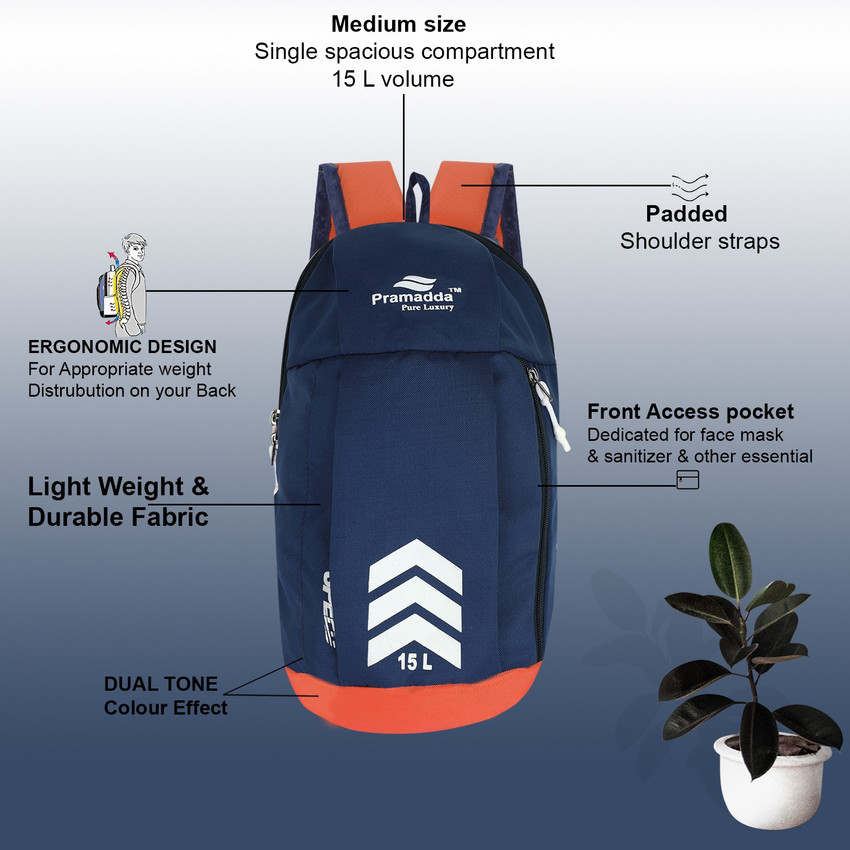 15 litre backpack size sale