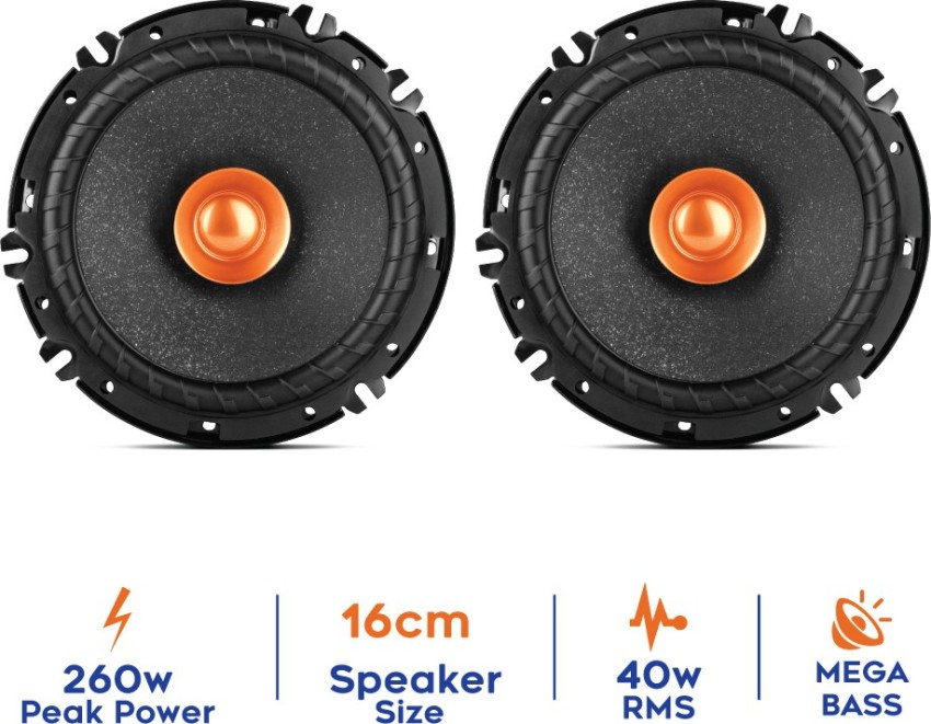 MYTVS Mega Bass Dual Cone SDC61 Coaxial Car Speaker Price in India