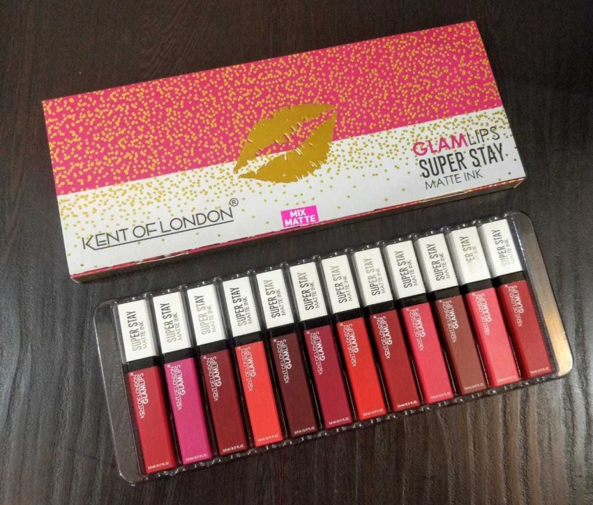 Kent Of London Glam Lips Super Stay Matte Ink- Set Of 12 Pcs