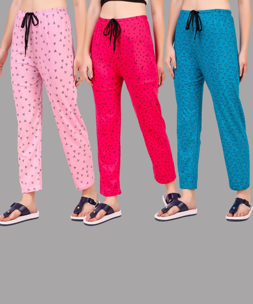 Buy BRAND FLEX Womens Cotton Pyjama Pyjamafor Women Nightwear Pyjamafor  Women Printed 34 Pyjama Prints May Vary Assorted Capri XXL 5 Pack  at Amazonin
