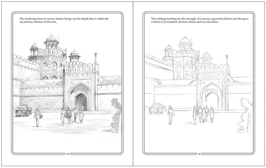 How to draw Red Fort - India's Independence Day Celebrations