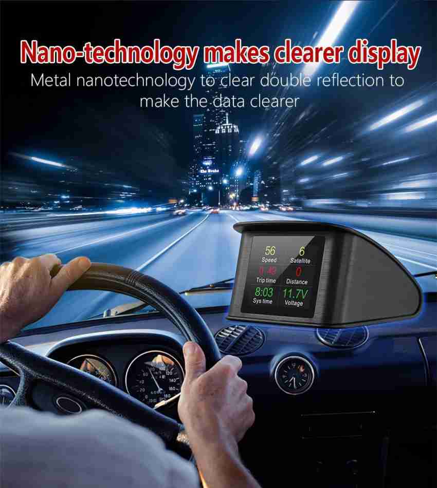 upwade T600 Universal Car HUD Head Up Display Digital GPS Speedometer with  Speedup Test Brake Test Overspeed Alarm TFT LCD Display Digital Speedometer  Price in India - Buy upwade T600 Universal Car