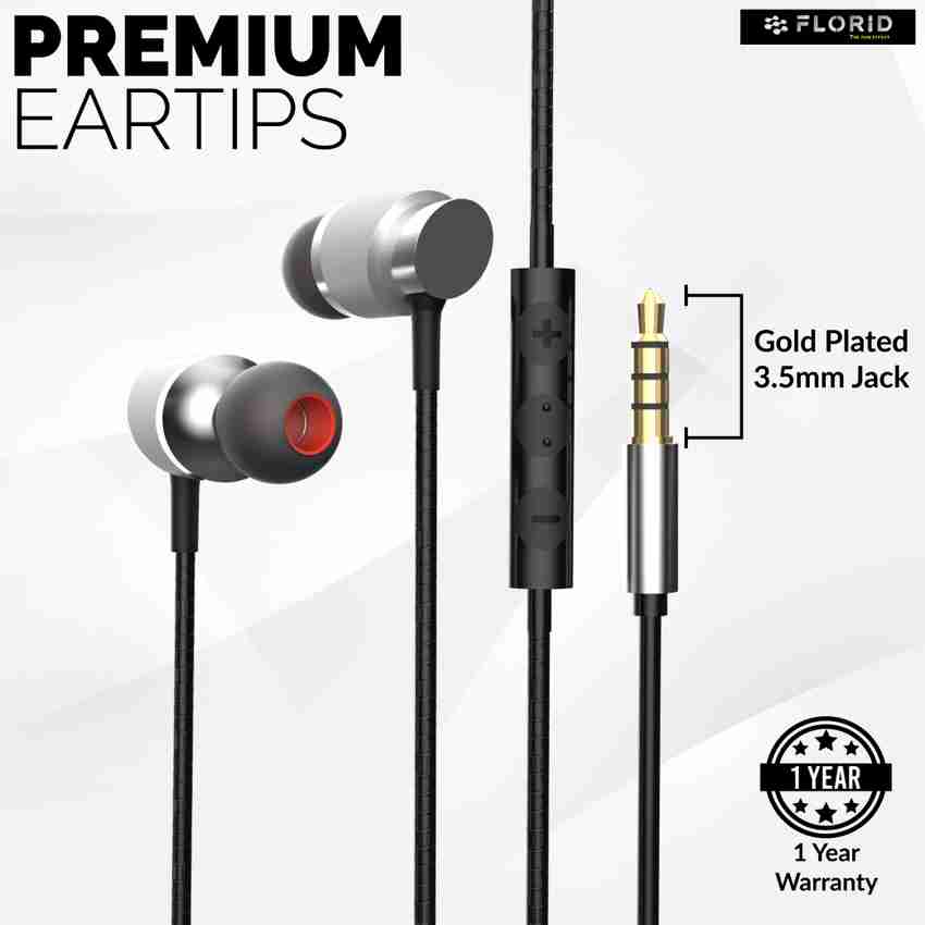FLORID Bass Machine 786 In Ear Wired Earphones With Mic And Volume