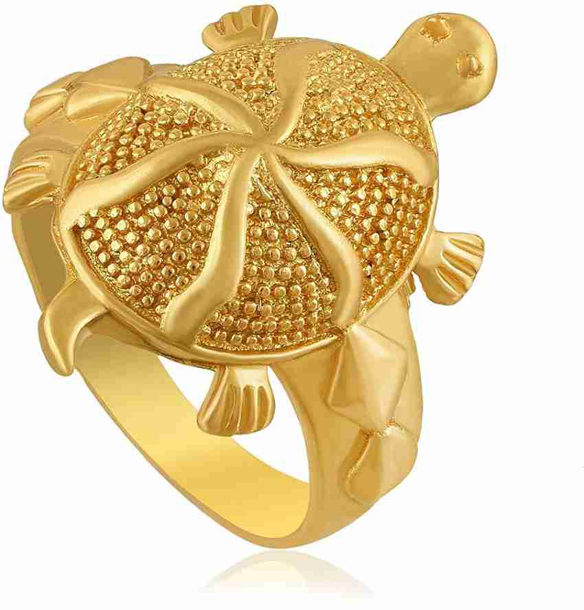 Ushop MERU RING Gold Plated Brass Vastu Fengshui Tortoise Design